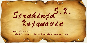 Strahinja Kojanović vizit kartica